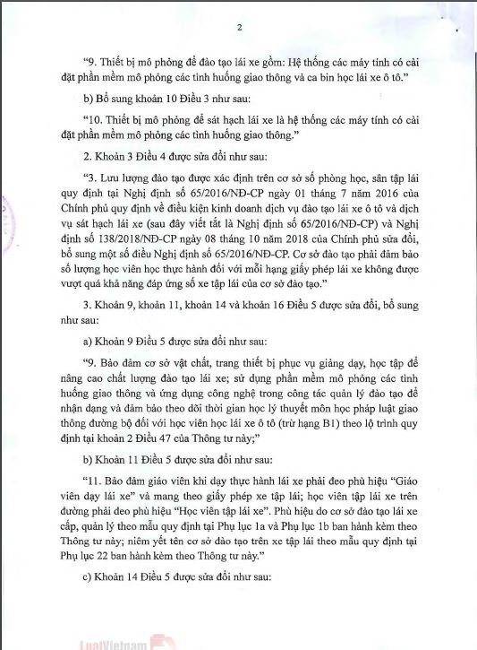 THÔNG BÁO VỀ THÔNG TƯ 38/2019/TT-BGTVT