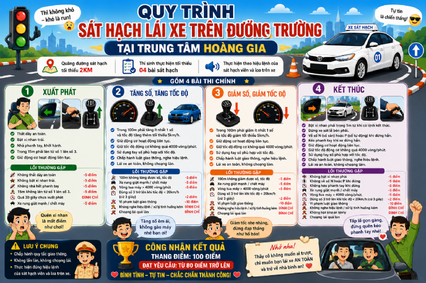 TÀI LIỆU THAM KHẢO BÀI THI SÁT HẠCH LÁI XE TRÊN ĐƯỜNG TẠI TRUNG TÂM HOÀNG GIA
