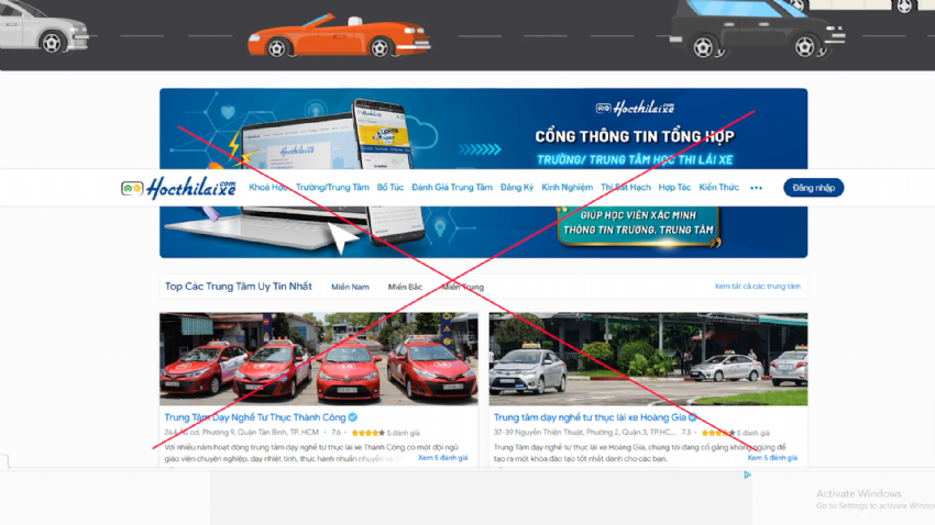 Nhiều website giả mạo trường dạy lái xe 'bao đậu'